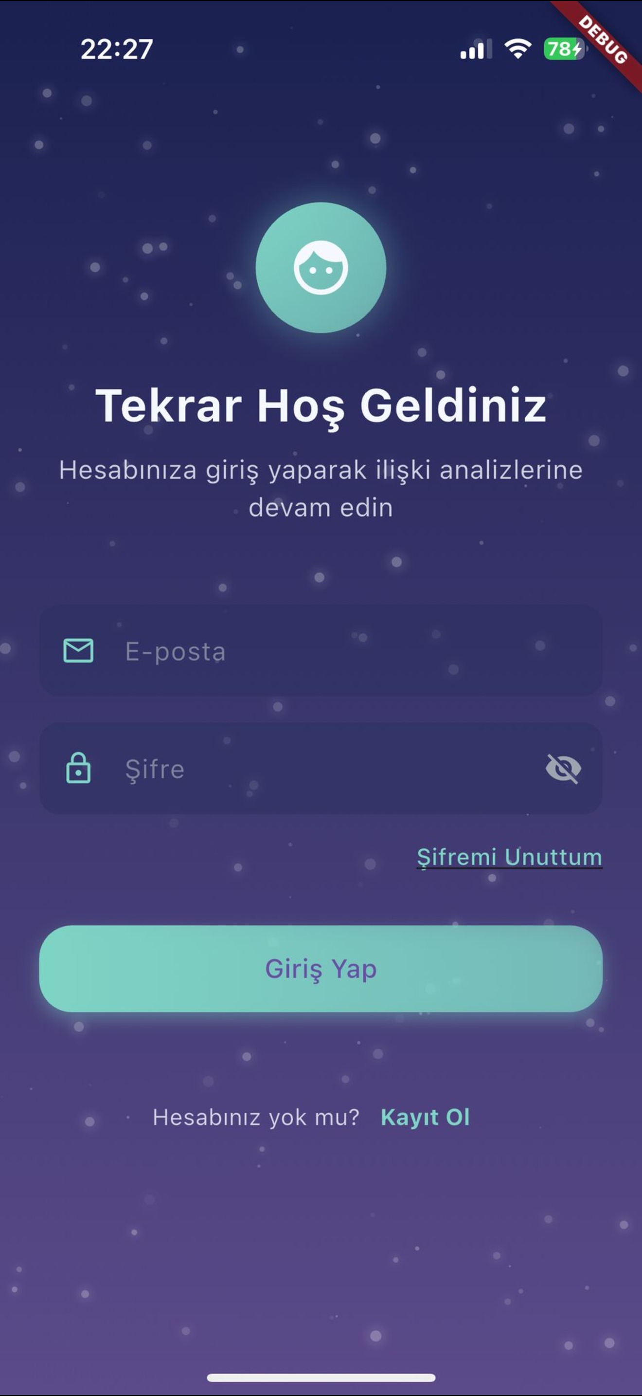 YouMe Giriş Ekranı